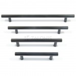 ROUND FURNITURE HANDLE / STAINLESS STEEL / MATT BLACK