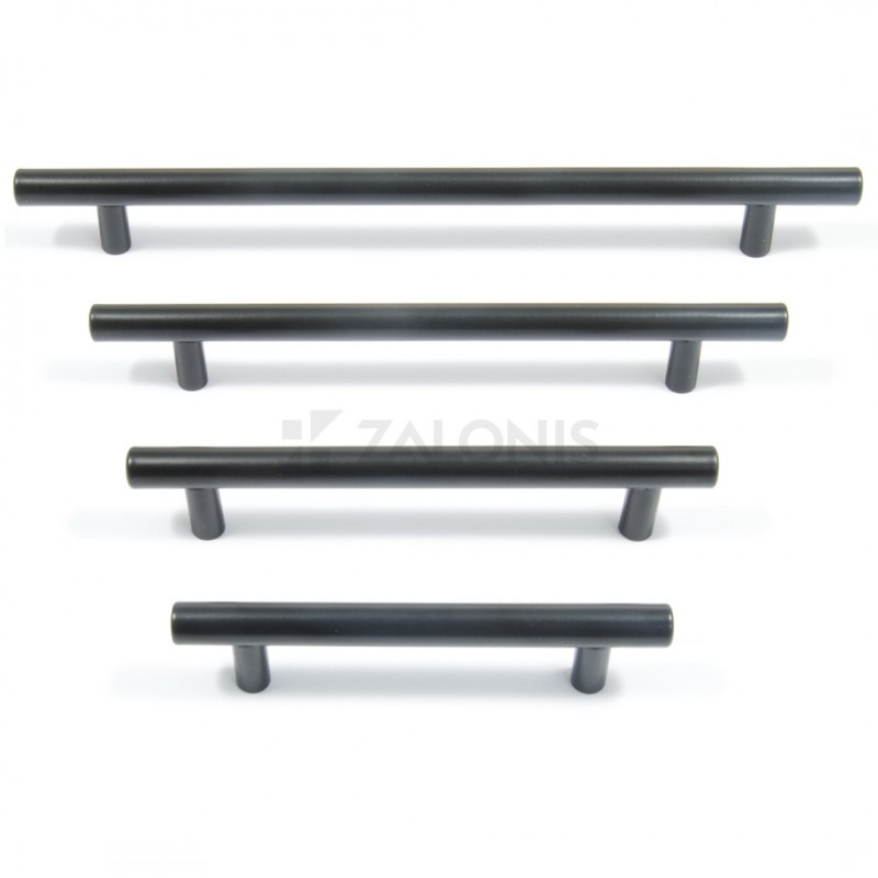 ROUND FURNITURE HANDLE / STAINLESS STEEL / MATT BLACK