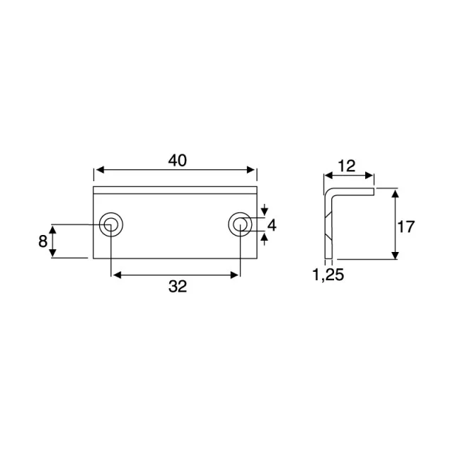 ΓΩΝΙΑΚΟ ΑΝΤΙΚΡΥΣΜΑ ΚΛΕΙΔΑΡΙΑΣ 40x17x12mm