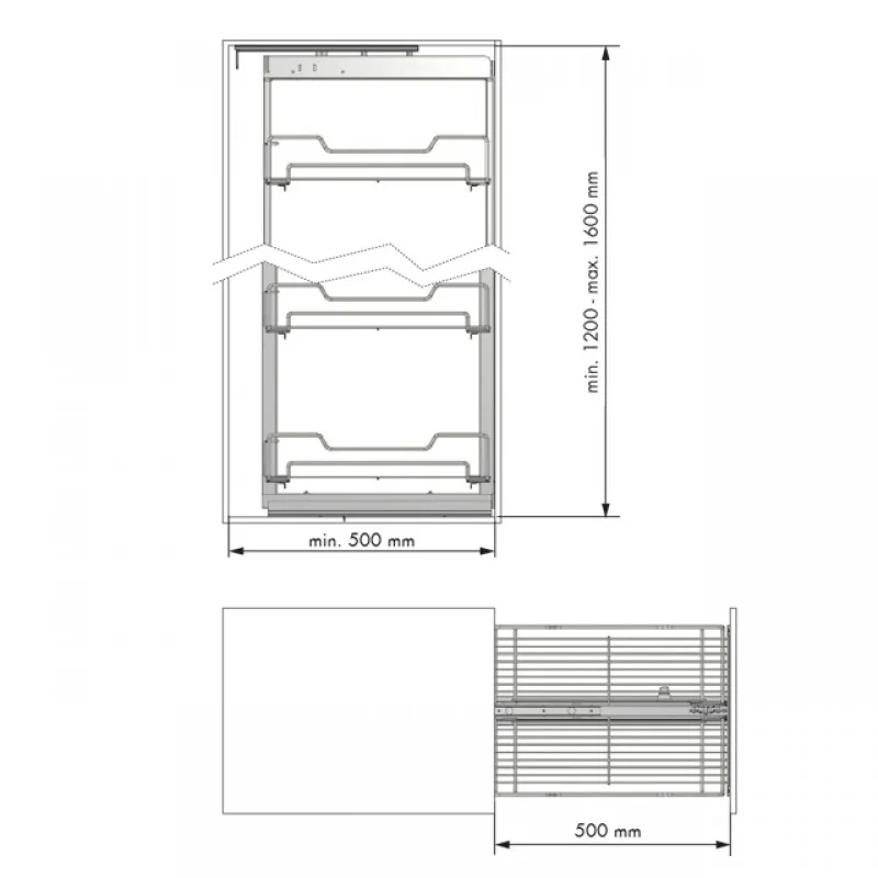 ΤΡΟΦΟΘΗΚΗ MENAGE / ΕΡΜΑΡΙΟ 30 / ΥΨΟΣ 120-160 cm