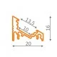 ΠΡΟΦΙΛ LED CORNER ΑΛΟΥΜΙΝΙΟΥ ΑΝΟΔΙΩΣΗ ΦΥΣΙΚΗ