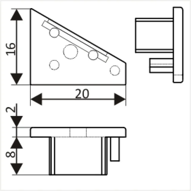 ΤΑΠΕΣ ΓΙΑ ΠΡΟΦΙΛ LED CORNER ΓΚΡΙ