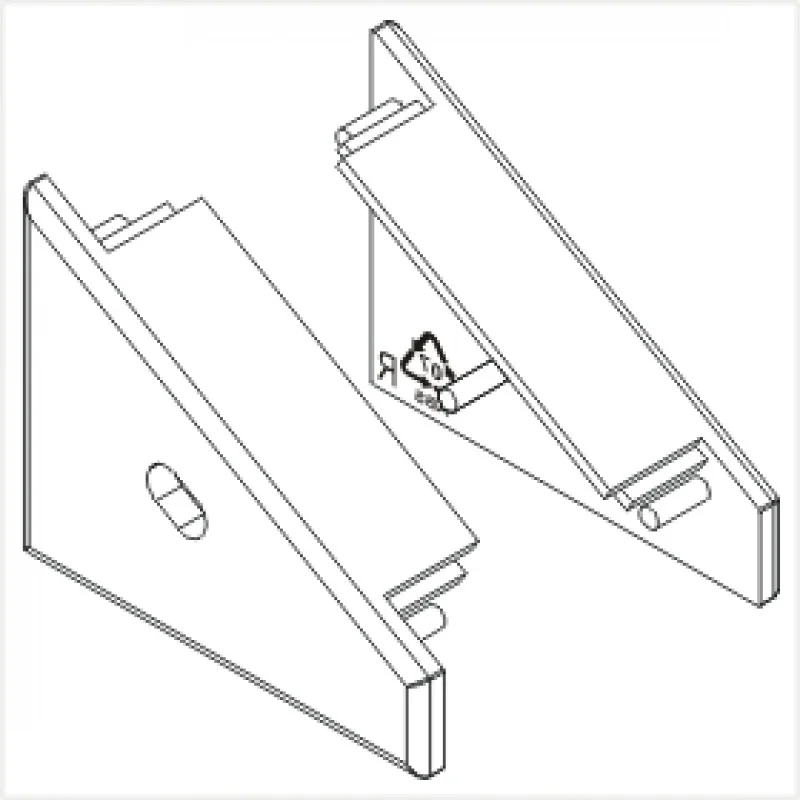ΤΑΠΕΣ ΓΙΑ ΠΡΟΦΙΛ LED CORNER ΓΚΡΙ
