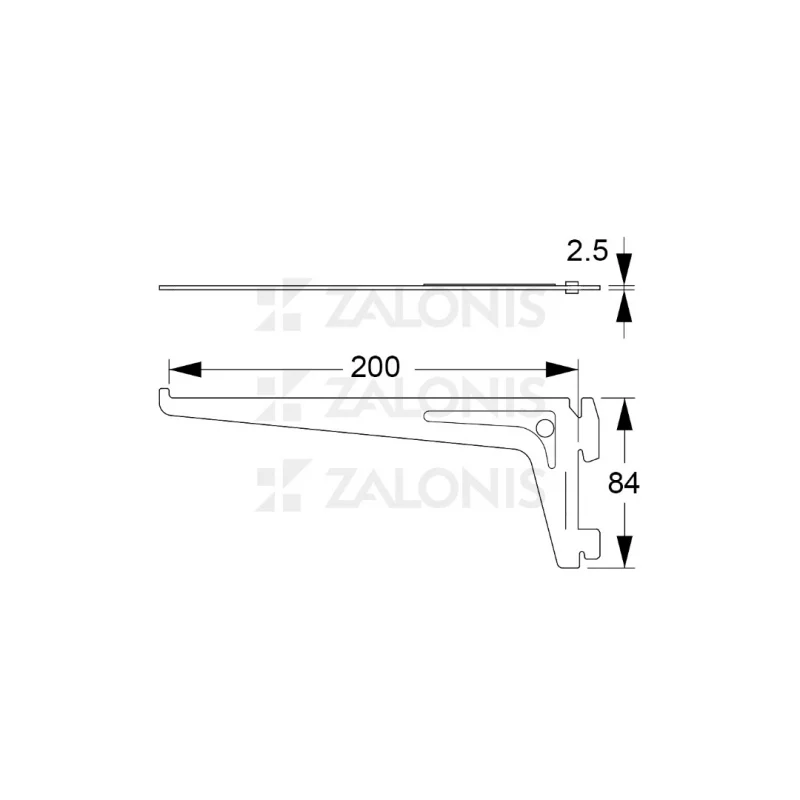 ΒΡΑΧΙΩΝΑΣ ELEMENT SYSTEM / ΛΕΥΚΟ / 200 mm