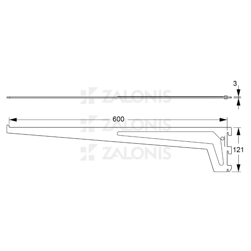 ΒΡΑΧΙΩΝΑΣ ELEMENT SYSTEM / ΛΕΥΚΟ / 600 mm