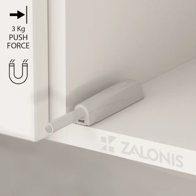 PUSH TO OPEN ΜΑΓΝΗΤΙΚΟ / 3Kg / ΓΚΡΙ