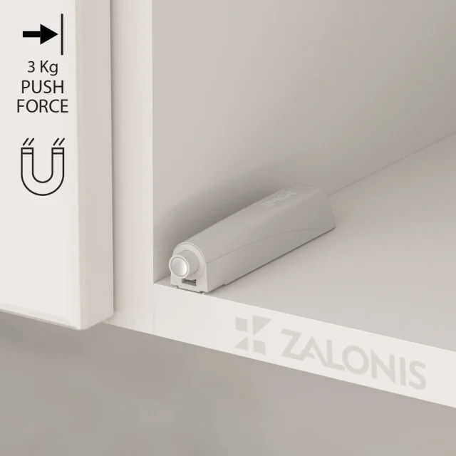 PUSH TO OPEN ΜΑΓΝΗΤΙΚΟ / 3Kg / ΓΚΡΙ