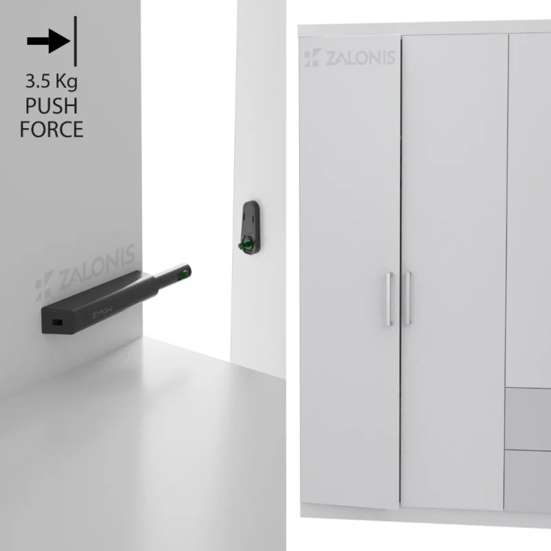 PUSH TO OPEN ΜΕ ΚΛΕΙΔΩΜΑ / 3.5 Kg / ΑΝΘΡΑΚΙ