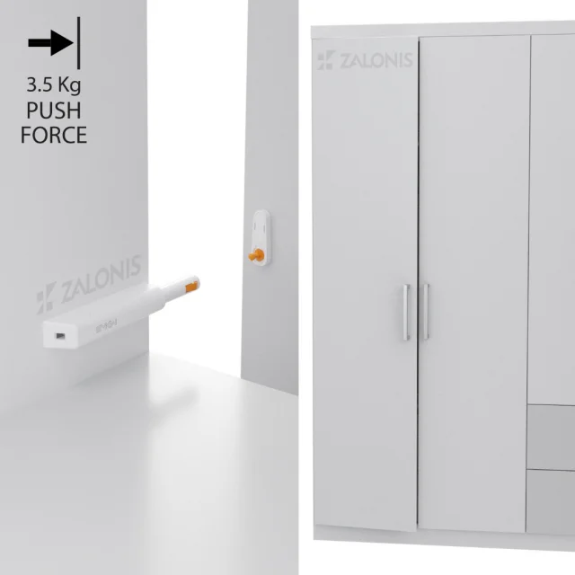 PUSH TO OPEN ΜΕ ΚΛΕΙΔΩΜΑ / 3.5 Kg / ΛΕΥΚΟ