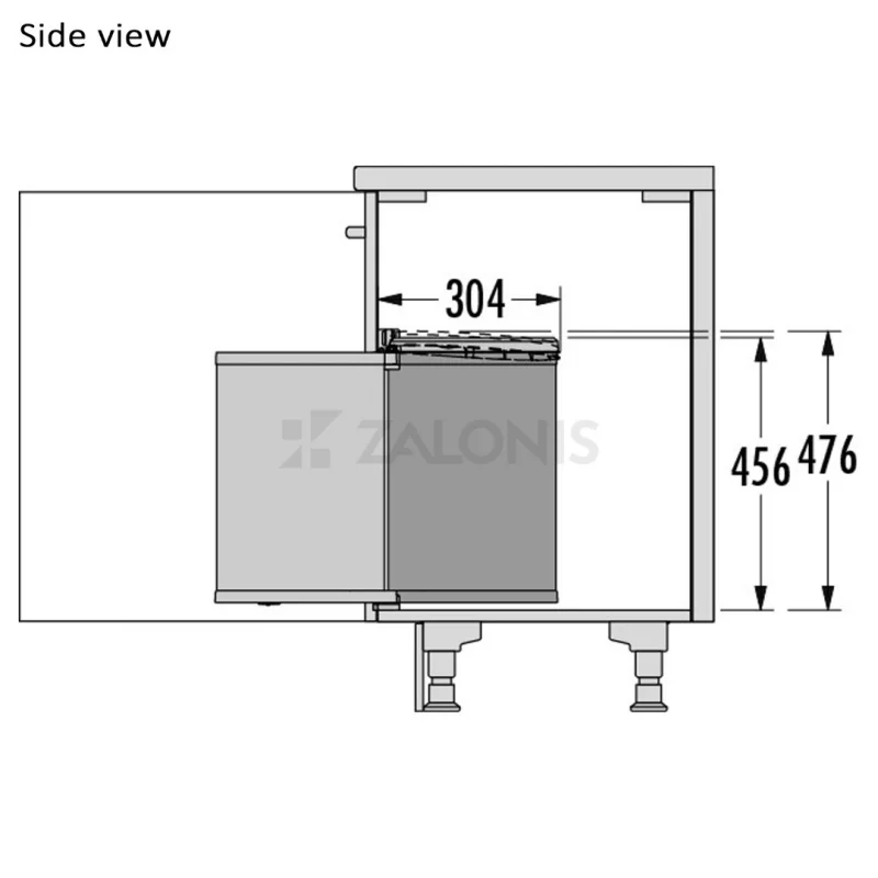 ΚΑΔΟΣ ΑΝΟΙΓΟΜΕΝΟΣ HAILO / 20 Ltr / ΑΝΘΡΑΚΙ