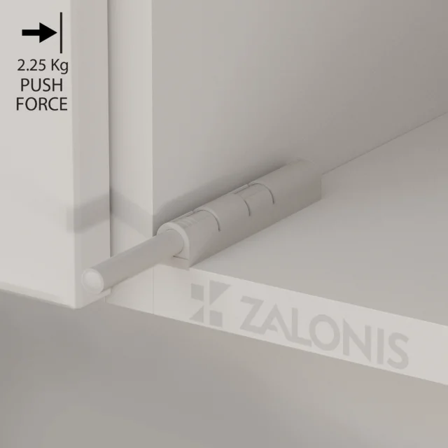 PUSH TO OPEN INDAUX / 2.25Kg ΔΥΝΑΜΗ / ΓΚΡΙ ΑΝΟΙΚΤΟ