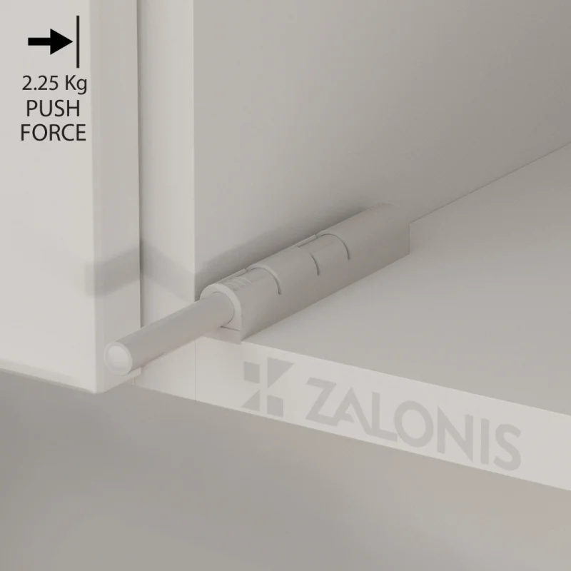 PUSH TO OPEN INDAUX / 2.25Kg ΔΥΝΑΜΗ / ΓΚΡΙ ΑΝΟΙΚΤΟ