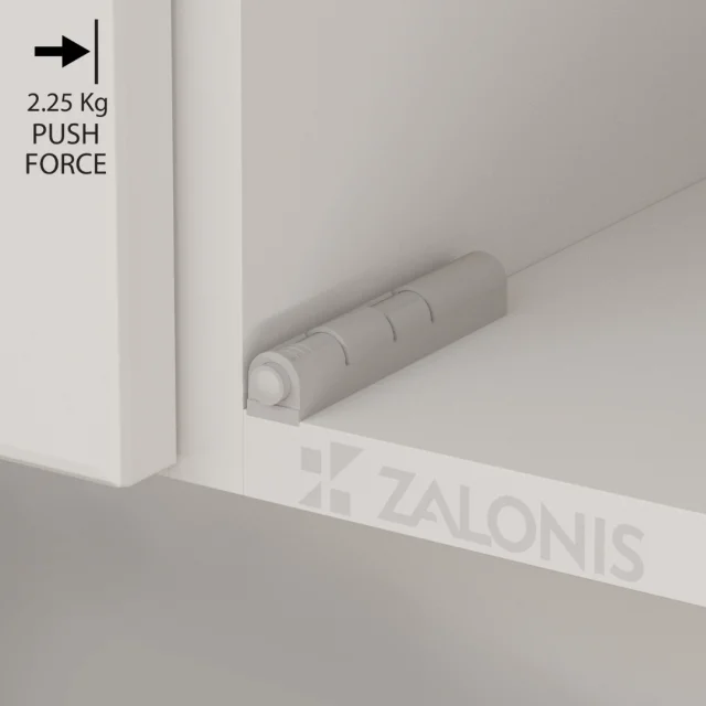 PUSH TO OPEN INDAUX / 2.25Kg ΔΥΝΑΜΗ / ΓΚΡΙ ΑΝΟΙΚΤΟ