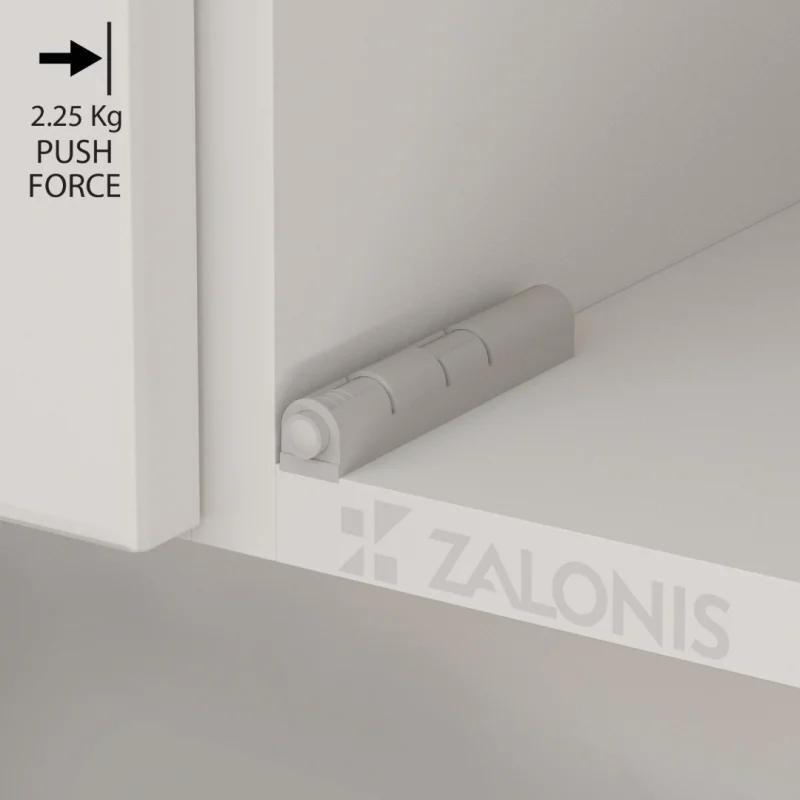 PUSH TO OPEN INDAUX / 2.25Kg ΔΥΝΑΜΗ / ΓΚΡΙ ΑΝΟΙΚΤΟ
