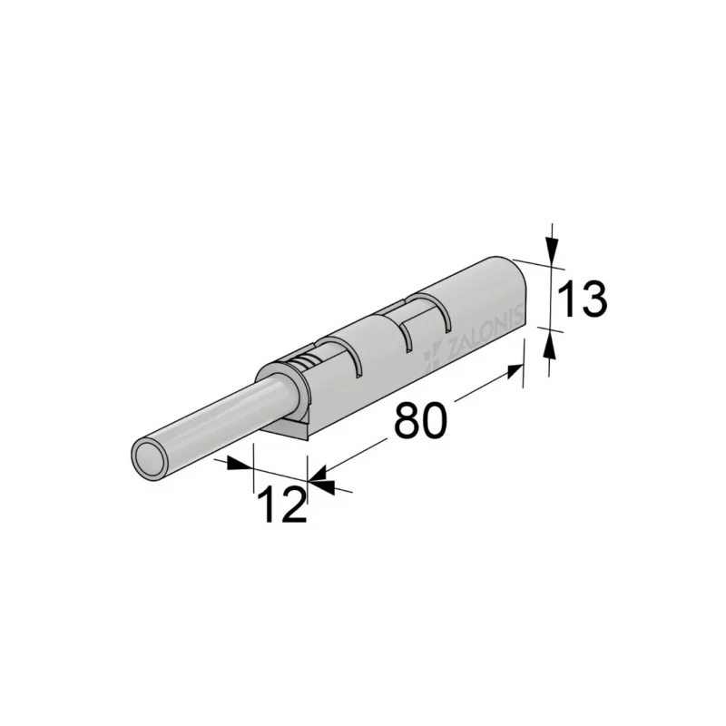 PUSH TO OPEN INDAUX / 2.25Kg ΔΥΝΑΜΗ / ΓΚΡΙ ΑΝΟΙΚΤΟ