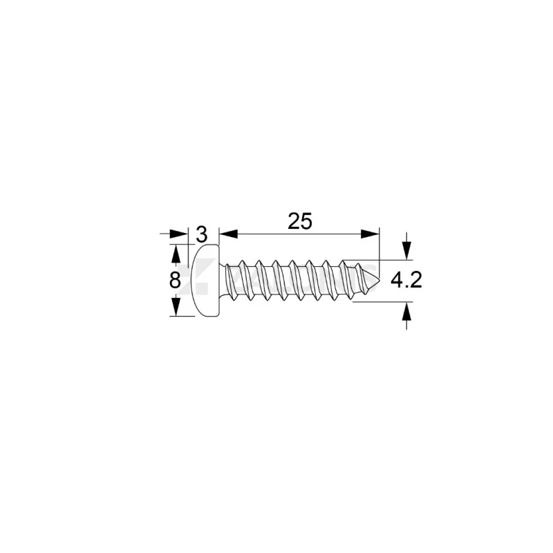 ΛΑΜΑΡΙΝΟΒΙΔΑ ΨΩΜΑΚΙ / 4.2x25 mm / ΓΑΛΒΑΝΙΖΕ
