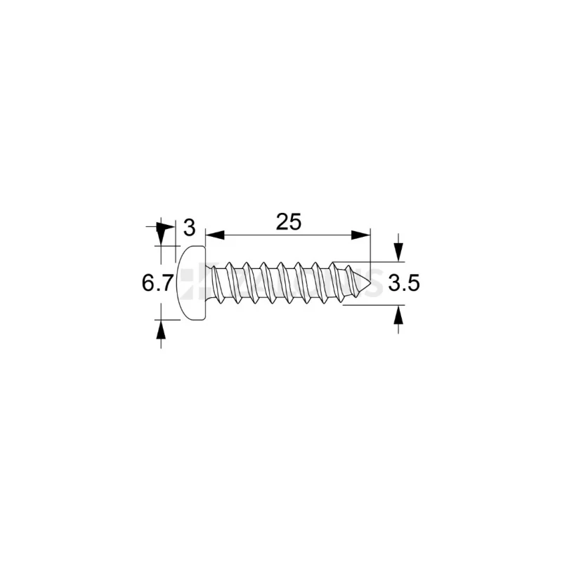 ΛΑΜΑΡΙΝΟΒΙΔΑ ΨΩΜΑΚΙ / 3.5x25 mm / ΓΑΛΒΑΝΙΖΕ