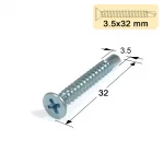 ΤΡΥΠΑΝΟΒΙΔΑ ΑΥΤΟΔΙΑΤΡΗΤΗ / 3.5x32 mm / ΓΑΛΒΑΝΙΖΕ