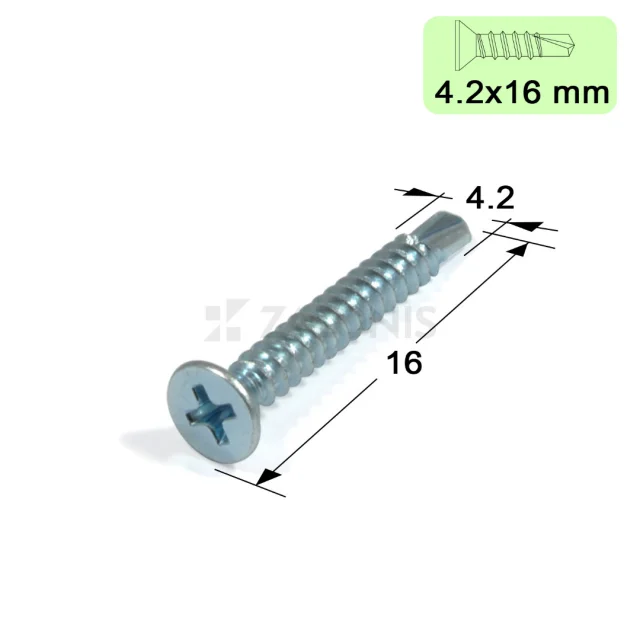 ΤΡΥΠΑΝΟΒΙΔΑ ΑΥΤΟΔΙΑΤΡΗΤΗ / 4.2x16 mm / ΓΑΛΒΑΝΙΖΕ