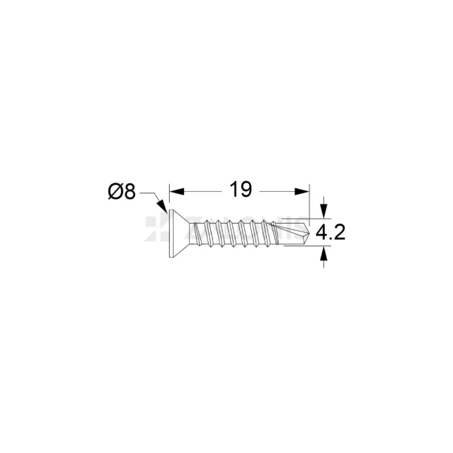 ΤΡΥΠΑΝΟΒΙΔΑ ΑΥΤΟΔΙΑΤΡΗΤΗ / 4.2x19 mm / ΓΑΛΒΑΝΙΖΕ