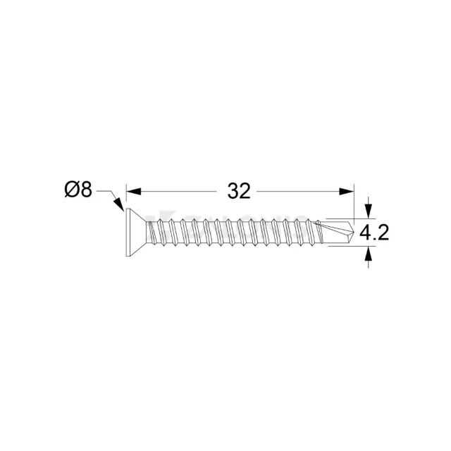 ΤΡΥΠΑΝΟΒΙΔΑ ΑΥΤΟΔΙΑΤΡΗΤΗ / 4.2x32 mm / ΓΑΛΒΑΝΙΖΕ