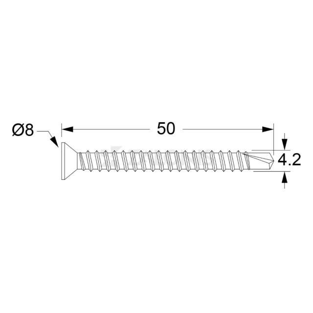 ΤΡΥΠΑΝΟΒΙΔΑ ΑΥΤΟΔΙΑΤΡΗΤΗ / 4.2x50 mm / ΓΑΛΒΑΝΙΖΕ