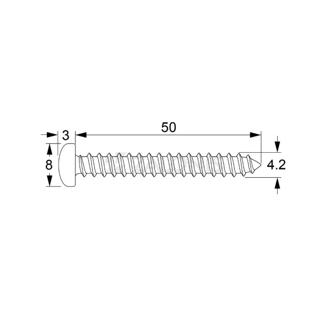 ΛΑΜΑΡΙΝΟΒΙΔΑ ΨΩΜΑΚΙ / 4.2x50 mm / ΓΑΛΒΑΝΙΖΕ