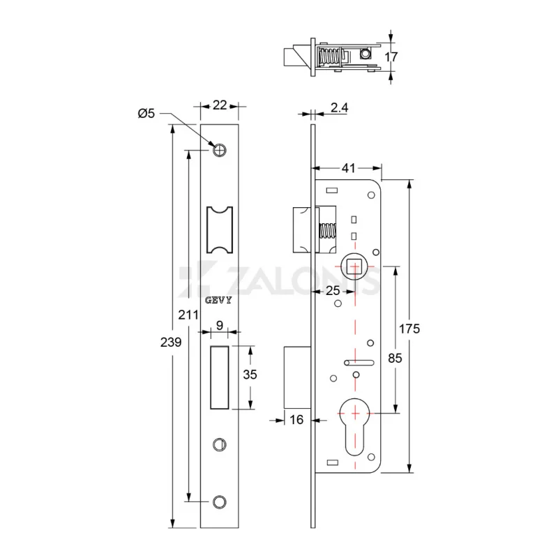 ΚΛΕΙΔΑΡΙΑ ΑΣΦΑΛΕΙΑΣ ΣΤΕΝΗ GEVY 25mm / ΝΙΚΕΛ ΜΑΤ ΚΛΕΙΔΑΡΙΕΣ ΑΣΦΑΛΕΙΑΣ ΣΤΕΝΕΣ