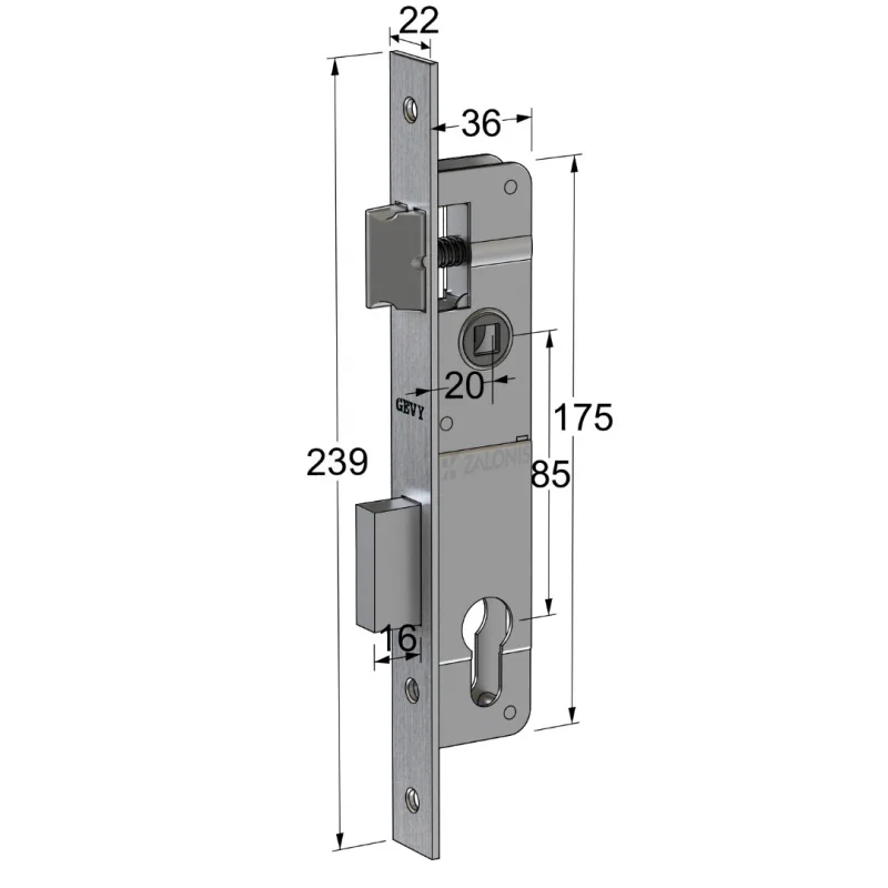 ΚΛΕΙΔΑΡΙΑ ΑΣΦΑΛΕΙΑΣ ΣΤΕΝΗ GEVY 20mm / ΝΙΚΕΛ ΜΑΤ ΚΛΕΙΔΑΡΙΕΣ ΑΣΦΑΛΕΙΑΣ ΣΤΕΝΕΣ