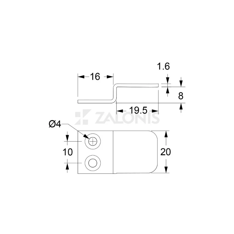 ΑΝΤΙΚΡΥΣΜΑ ΚΛΕΙΔΑΡΙΑΣ / ΛΑΜΑΚΙ Ζ / 20x19.5x8 mm