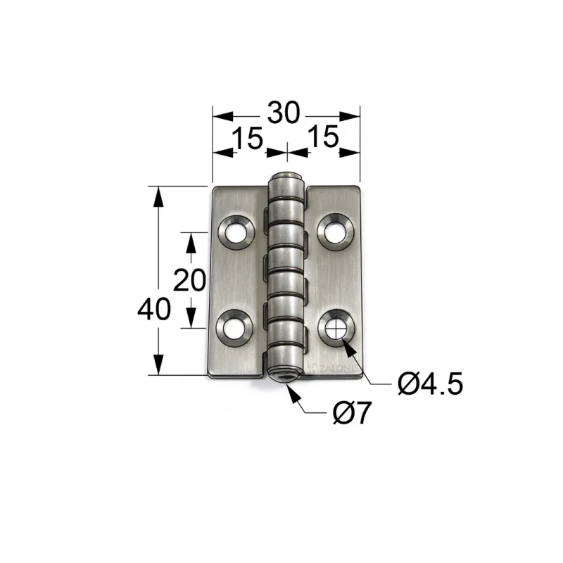 ΜΕΝΤΕΣΕΣ ΠΛΑΚΕ / ΙΝΟΞ 304/A2 / 40x30 mm