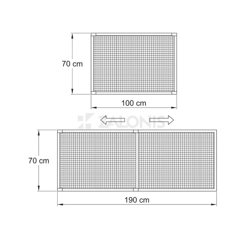 ΕΝΤΟΜΟΣΙΤΑ ΡΥΘΜΙΖΟΜΕΝΗ / 70 x 100-190 cm