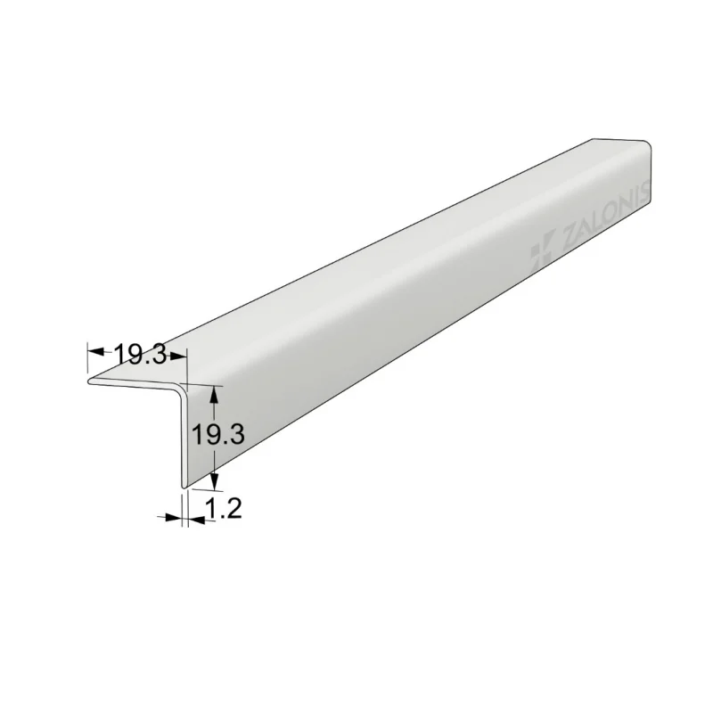 ΠΛΑΣΤΙΚΟ ΠΡΟΦΙΛ ΓΩΝΙΑ 20x20 mm - 280cm / ΛΕΥΚΟ 
