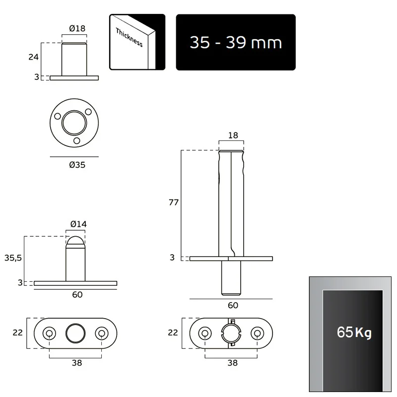 ΣΕΤ ΜΙΛΙΑ ΠΟΡΤΑΣ ΧΩΝΕΥΤΑ / 65Kg ΜΙΛΙΑ ΠΟΡΤΑΣ