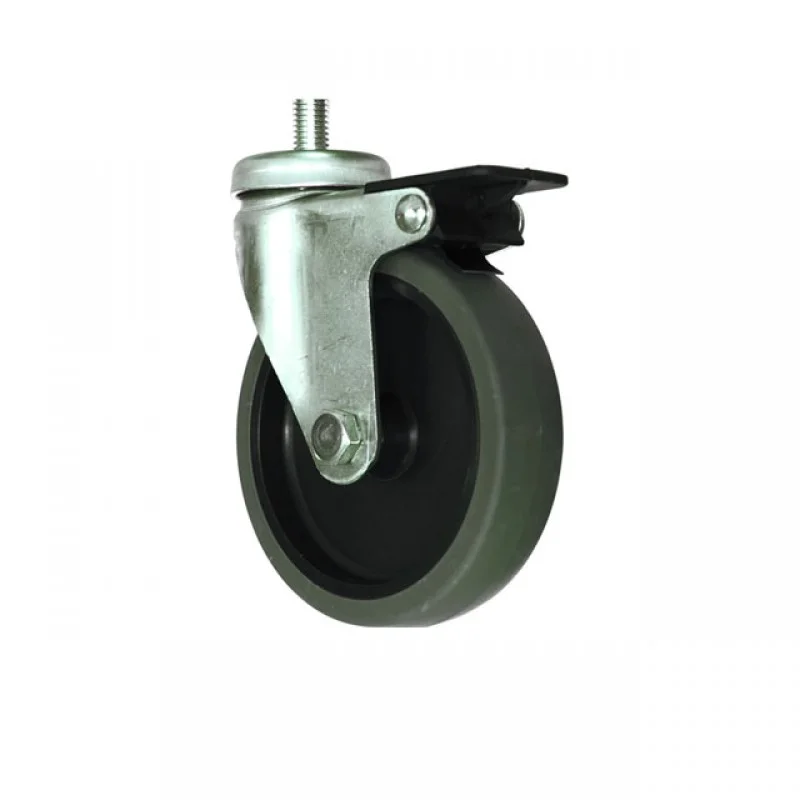 ΡΟΔΑ Φ.100 ΓΟΜΑ M10 / ΜΕ ΦΡΕΝΟ ΣΕΙΡΑ INDUSTRIAL / 15-80 Kg