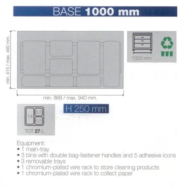 ΣΥΣΤΗΜΑ ΚΑΔΩΝ ΣΥΡΤΑΡΙΟΥ / ΕΡΜΑΡΙΟ 100cm