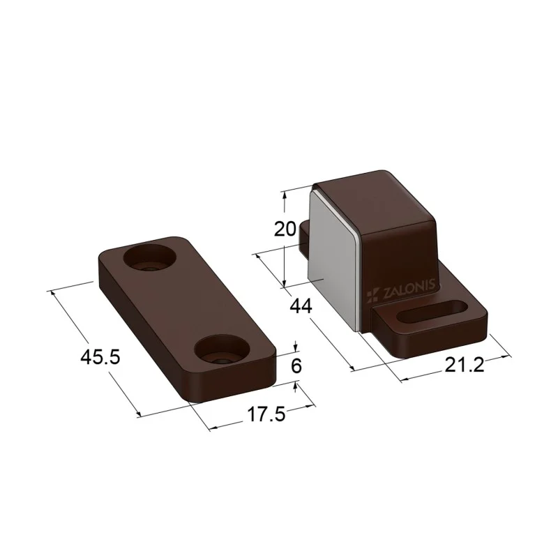 ΜΑΓΝΗΤΗΣ ΕΠΙΠΛΩΝ m.612 + ΑΝΤΙΚΡΙΣΜΑ / 20x21x44 / ΚΑΦΕ