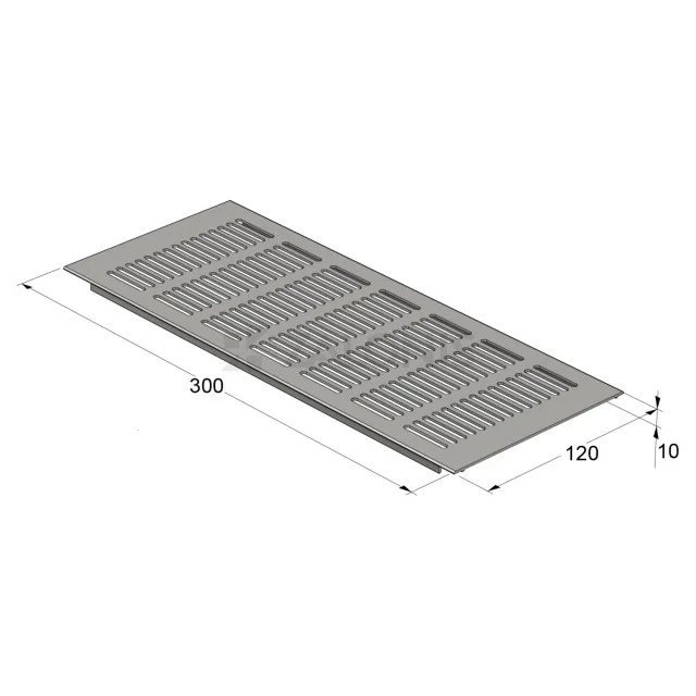 ΠΕΡΣΙΔΑ ΕΞΑΕΡΙΣΜΟΥ 12x30cm / ΑΛΟΥΜΙΝΙΟ ΜΑΤ