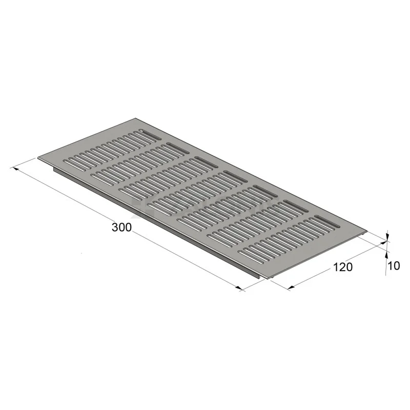 ΠΕΡΣΙΔΑ ΕΞΑΕΡΙΣΜΟΥ 12x30cm / ΑΛΟΥΜΙΝΙΟ ΜΑΤ