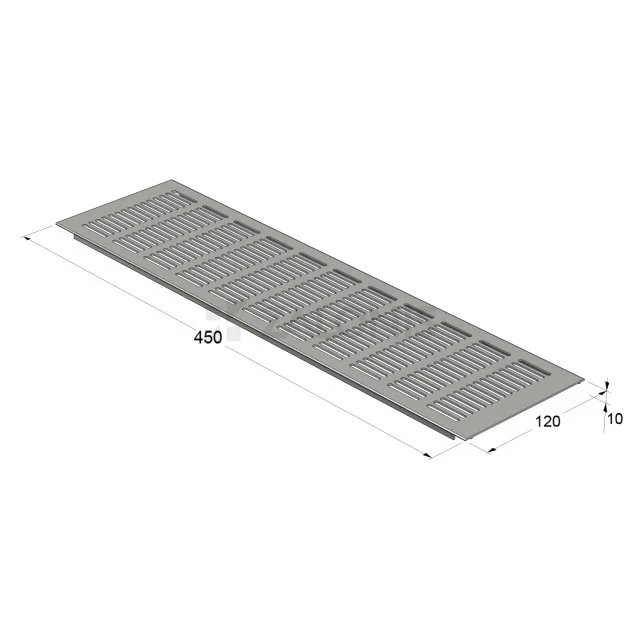 ΠΕΡΣΙΔΑ ΕΞΑΕΡΙΣΜΟΥ 12x45 cm / ΑΛΟΥΜΙΝΙΟ ΜΑΤ