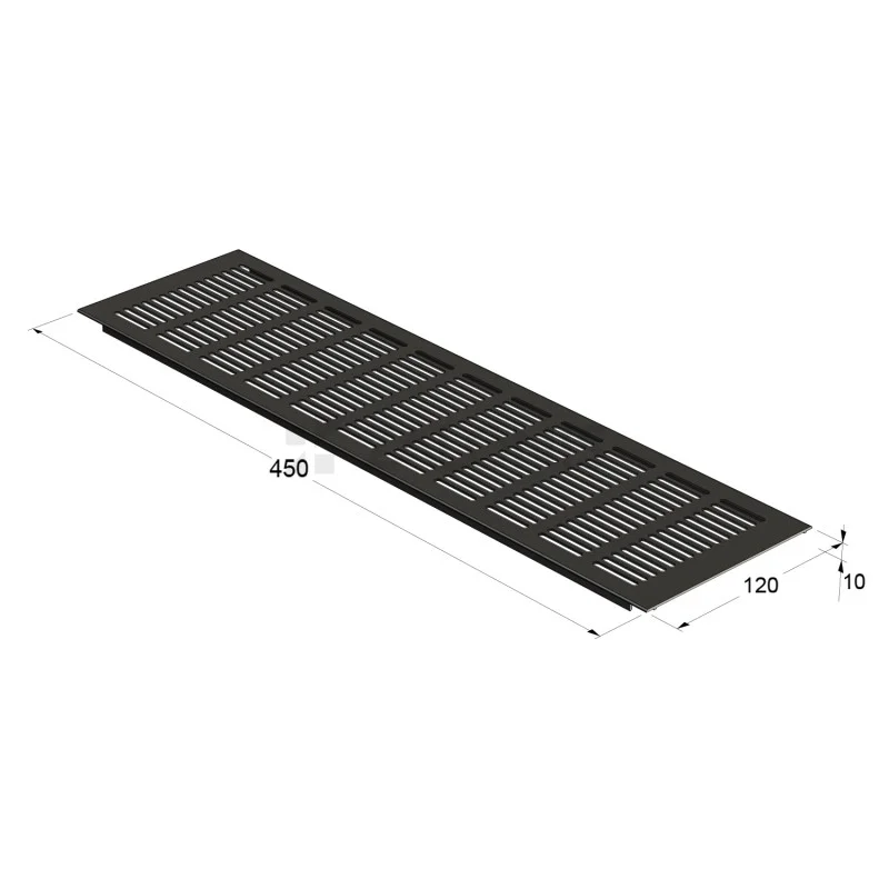 ΠΕΡΣΙΔΑ ΕΞΑΕΡΙΣΜΟΥ 12x45 cm / ΜΑΥΡΟ ΜΑΤ