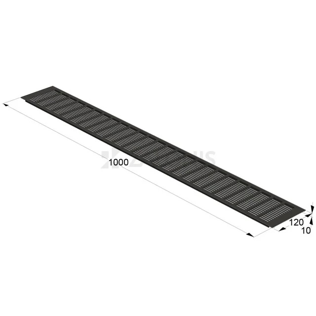 ΠΕΡΣΙΔΑ ΕΞΑΕΡΙΣΜΟΥ 12x100 cm / ΜΑΥΡΟ ΜΑΤ