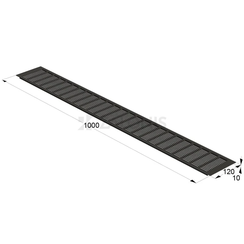 ΠΕΡΣΙΔΑ ΕΞΑΕΡΙΣΜΟΥ 12x100 cm / ΜΑΥΡΟ ΜΑΤ