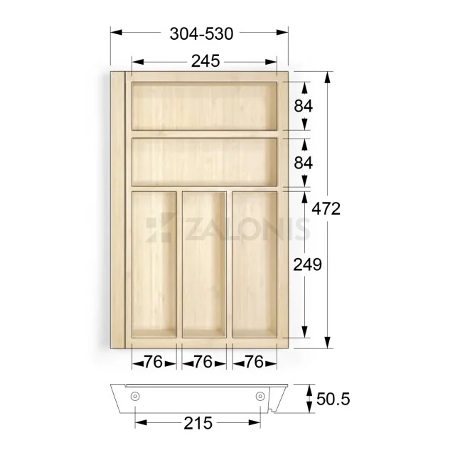 ΚΟΥΤΑΛΟΘΗΚΗ ΞΥΛ. ΜΠΑΜΠΟΥ / 40-60 (30,4-53 cm) / ΦΥΣΙΚΟ