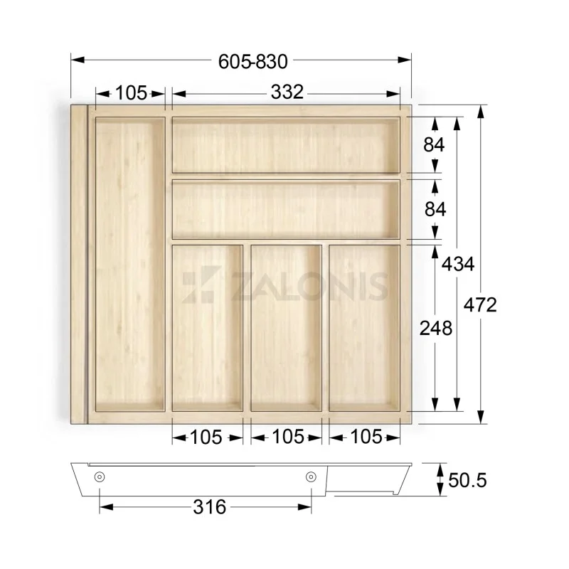 ΚΟΥΤΑΛΟΘΗΚΗ ΞΥΛ. ΜΠΑΜΠΟΥ / 60-90 (60,5-83 cm) / ΦΥΣΙΚΟ ΚΟΥΤΑΛΟΘΗΚΕΣ ΜΠΑΜΠΟΥ ΕΠΕΚΤΕΙΝΟΜΕΝΕΣ