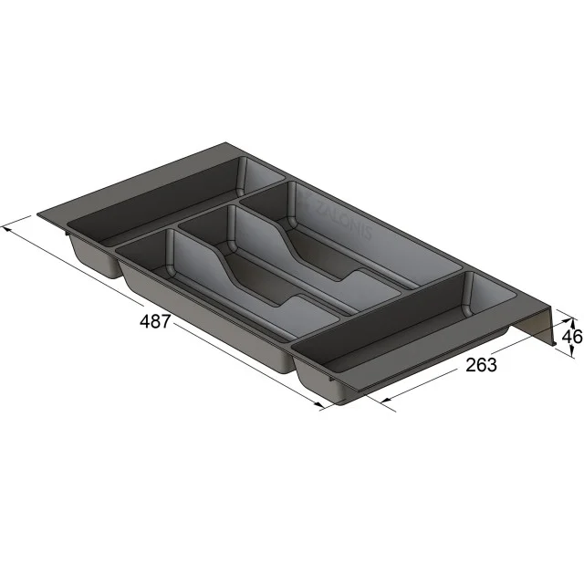 ΚΟΥΤΑΛΟΘΗΚΗ MODULAR / 26.3x48.7 cm / 1Φ / ΑΝΘΡΑΚΙ