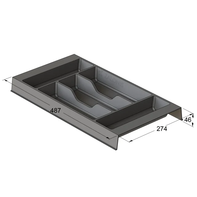 ΚΟΥΤΑΛΟΘΗΚΗ MODULAR / 27.4x48.7 cm / 2Φ / ΑΝΘΡΑΚΙ