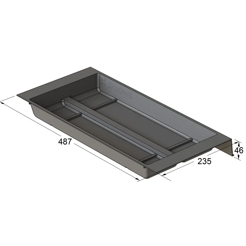 ΚΟΥΤΑΛΟΘΗΚΗ MODULAR / 23.5x48.7cm / 1Φ / ΑΝΘΡΑΚΙ  ΚΟΥΤΑΛΟΘΗΚEΣ MODULAR