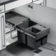 ΚΑΔΟΣ HAILO ΣΥΡΟΜΕΝΟΣ /  35 ltr (18+2x8.5) / ΕΡΜΑΡΙΟ 40 / ΑΝΘΡΑΚΙ ΚΑΔΟΙ ΑΠΟΡΡΙΜΑΤΩΝ ΣΥΡΟΜΕΝΟΙ