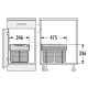 ΚΑΔΟΣ HAILO ΣΥΡΟΜΕΝΟΣ /  35 ltr (18+2x8.5) / ΕΡΜΑΡΙΟ 40 / ΑΝΘΡΑΚΙ ΚΑΔΟΙ ΑΠΟΡΡΙΜΑΤΩΝ ΣΥΡΟΜΕΝΟΙ